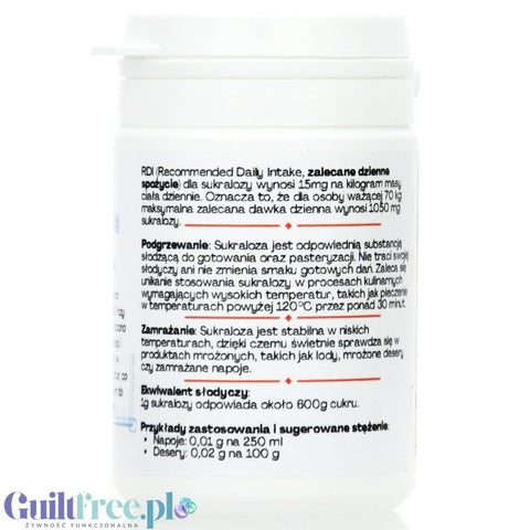 FitGridients Sucralose - czysta sukraloza 100%, słodzik zero kalorii bez wypełniaczy, 600 x słodsza od cukru by FITgridients (fitfood-czysta-sukraloza-bez-wypelniaczy-600-x-slodsza-od-cukru)