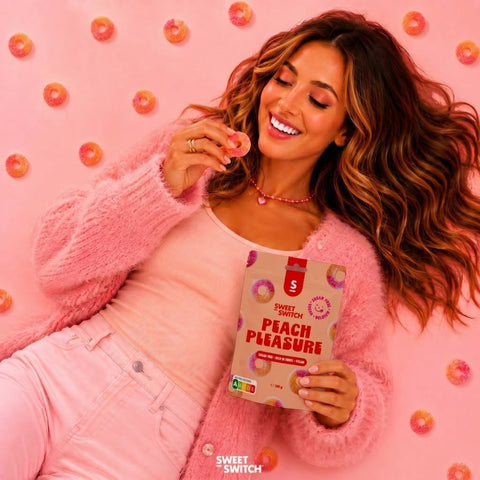 Sweet Switch Peach Pleasure 100g - brzoskwiniowe wegańskie żelki bez cukru i glutenu by Sweet Switch ® (sweet-switch-peach-pleasure-100g-brzoskwiniowe-weganskie-zelki-bez-cukru-i-glutenu)