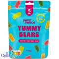Opakowanie wegańskich żelków misie Sweet Switch Yummy Bears bez cukru i glutenu w niebieskiej torebce Guiltfree