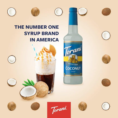 Torani Coconut 0,75L - syrop do kawy bez cukru o smaku kokosowym by Torani (torani-syrop-bez-cukru-kokos-0kcal)