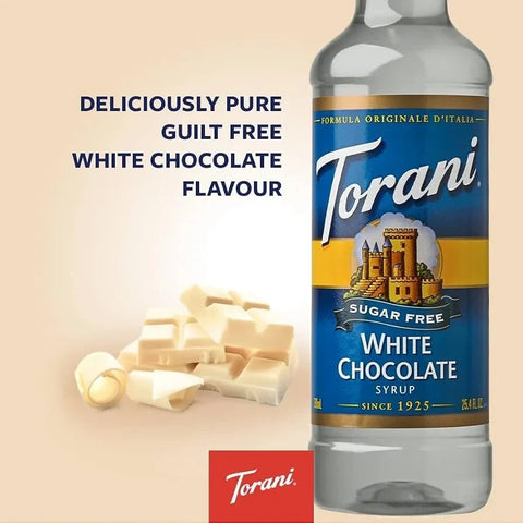 Torani White Chocolate 0,75L - syrop do kawy bez cukru o smaku Biała Czekolada by Torani (torani-syrop-bez-cukru-biala-czekolada-0kcal)