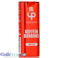Guiltfree Upsters Koffein Bonbons Sour Cola w czerwonej metalowej puszce, cukierki bez cukru z kofeiną o smaku coli.