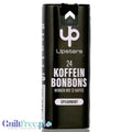 Guiltfree Upsters Koffein Bonbons Spearmint, czarna metalowa puszka z bezcukrowymi pastylkami z kofeiną o smaku mięty