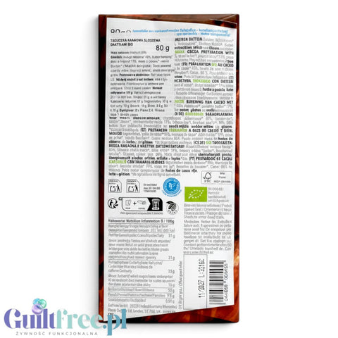 Vivani Fine Dark Date Sugar 80% kakao - czekolada słodzona tylko daktylami bio by Vivani (vivani-fine-dark-date-sugar-80-kakao-czekolada-slodzona-tylko-daktylami-bio)
