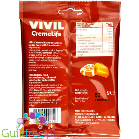 Vivil Cremelife Caramel cukierki bez cukru Karmel & Śmietanka by Vivil (vivil-cremelife-caramel-cukierki-bez-cukru)