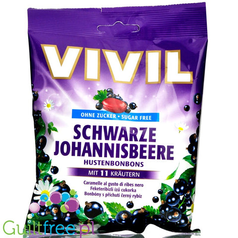 Vivil Blackcurrant - cukierki bez cukru z witaminą C, smak czarna porzeczka by Vivil (vivil-blackcurrant-cukierki-bez-cukru-z-witamina-c-smak-czarna-porzeczka)