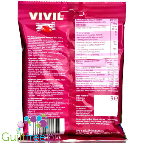Vivil Forest Fruit - cukierki bez cukru z 8 witaminami i z sokami owocowymi by Vivil (vivil-forrest-fruit-cukierki-bez-cukru-z-witamina-c-smak-czarna-porzeczka)