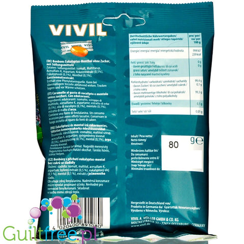 Vivil Euka-Menthol - lodowe cukierki bez cukru z ekstraktem 23 ziół by Vivil (vivil-euka-menthol-lodowe-cukierki-bez-cukru-eukaliptuowo-mentolowe)