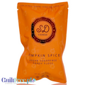 Pomarańczowe opakowanie wegańskiej waty cukrowej bez cukru SweetDoughThings Pumpkin Spice od Guiltfree