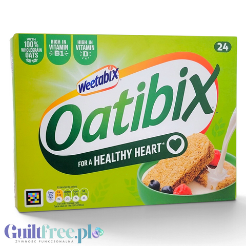 Opakowanie płatków owsianych Guiltfree Weetabix Oatibix z 24 pełnoziarnistymi brykietami śniadaniowymi