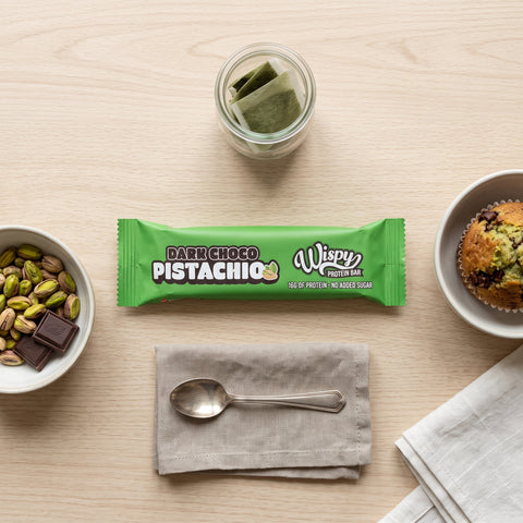 Wispy Nutrition Protein Bar Dark Choco Pistachio - baton proteinowy z ciemną czekoladą i pistacjami by Wispy (wispy-nutrition-protein-bar-dark-choco-pistachio-baton-proteinowy-z-ciemna-czekolada-i-pistacjami)