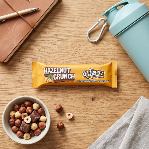 Wispy Nutrition Protein Bar Hazelnut Crunch - baton proteinowy z orzechami laskowymi w mlecznej czekoladzie by Wispy (wispy-nutrition-protein-bar-hazelnut-crunch-baton-proteinowy-z-orzechami-laskowymi-w-mlecznej-czekoladzie)