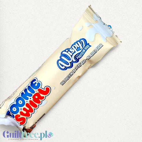 Wispy Nutrition Protein Bar Cookie Swirl - baton proteinowy w białej czekoladzie o smaku ciasteczkowym by Wispy (wispy-nutrition-protein-bar-cookie-swirl-baton-proteinowy-w-bialej-czekoladzie-o-smaku-ciasteczkowym)