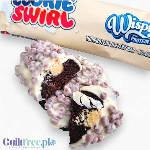 Wispy Nutrition Protein Bar Cookie Swirl - baton proteinowy w białej czekoladzie o smaku ciasteczkowym by Wispy (wispy-nutrition-protein-bar-cookie-swirl-baton-proteinowy-w-bialej-czekoladzie-o-smaku-ciasteczkowym)