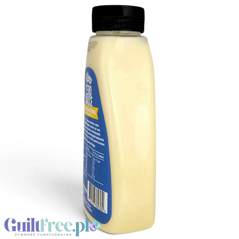 Guiltfree Wispy Zero Sauce Mayo w plastikowej butelce, wegański niskokaloryczny sos o kremowej konsystencji